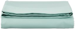 AmazonBasics 400TC Cotton Sateen Wrinkle Free Flat Sheet, Seafoam Green 230 x 260 + 10 cm