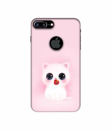 Amazon Brand - Solimo Designer Kitty 3D Printed Hard Back Case Mobile Cover for Apple iPhone 7 Plus (Logo Cut)