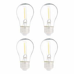 AmazonBasics - Bombillas LED de repuesto con forma de cadena A15, estilo Edison, 1 W, 4 unidades