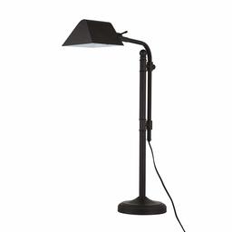 Ravenna Home Metal Adjustable Pharmacy Table Desk Lamp With LED Light Bulb - 29.75 Inches, Dark Bronze