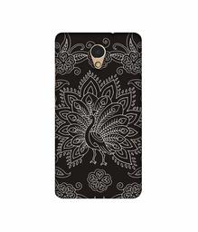 Amazon Brand - Solimo Designer White Peacock Rangoli 3D Printed Hard Back Case Mobile Cover for Lenovo P2