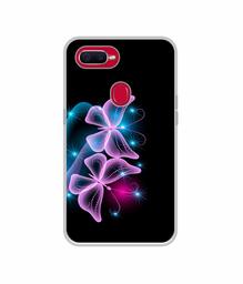 Amazon Brand - Solimo Designer Butterflies Neon Light UV Printed Soft Back Case Mobile Cover for Oppo F9 Pro