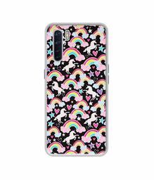 Amazon Brand - Solimo Designer Unicorn Texture UV Printed Soft Back Case Mobile Cover for Oppo F15