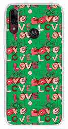 Amazon Brand - Solimo Designer Multicolor Poster Love Green Pattern Design Printed Soft Back Case Mobile Cover for Motorola Moto E6s / Motorola Moto E6 Plus