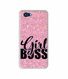 Amazon Brand - Solimo Designer Girl Boss On Pink Sparkle UV Printed Soft Back Case Mobile Cover for Realme 1