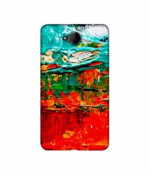 Amazon Brand - Solimo Designer Green and Orange Glass Color 3D Printed Hard Back Case Mobile Cover for Microsoft Lumia 650