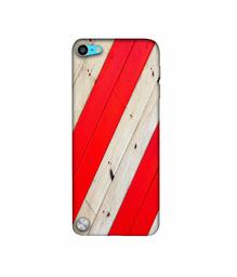 Amazon Brand - Solimo Designer Red and Cream Color Wood 3D Printed Hard Back Case Mobile Cover for Apple iPod Touch 5th Generation