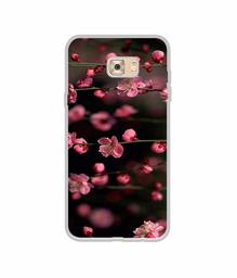 Amazon Brand - Solimo Designer Pink Flowers UV Printed Soft Back Case Mobile Cover for Samsung Galaxy C7 Pro