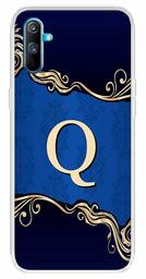 Amazon Brand - Solimo Designer Multicolor Blue Pattern Alphabet-Q Printed Soft Back Case Mobile Cover for Realme C3