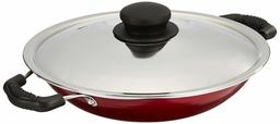 Amazon Brand - Solimo Non Stick Appachetty/Wok with Lid (22cm, 2 layer coating)