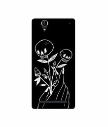 Amazon Brand - Solimo Designer Skull Flower 3D Printed Hard Back Case Mobile Cover for Sony Xperia T2 Ultra