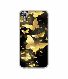 Amazon Brand - Solimo Designer Golden Butterfly Pattern UV Printed Soft Back Case Mobile Cover for HTC Desire 626/HTC Desire 628