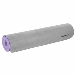 AmazonBasics - Esterilla de yoga de TPE y ante, morado, 0,76 cm