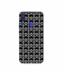 Amazon Brand - Solimo Designer White Flowers Pattern 3D Printed Hard Back Case Mobile Cover for Xiaomi Redmi Note 7 Pro