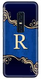 Amazon Brand - Solimo Designer Blue Pattern Alphabet-R 3D Printed Hard Back Case Mobile Cover for Vivo V17 Pro