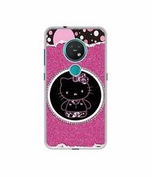 Amazon Brand - Solimo Designer Kitty with Glitter UV Printed Soft Back Case Mobile Cover for Nokia 7.2