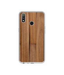 Amazon Brand - Solimo Designer Wooden Art UV Printed Soft Back Case Mobile Cover for Realme 3 / Realme 3i