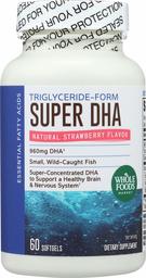 Whole Foods Market, Super DHA, Natural Strawberry Flavor, 60 ct