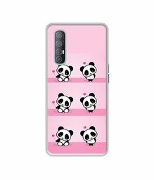 Amazon Brand - Solimo Designer Panda Pattern UV Printed Soft Back Case Mobile Cover for Oppo Reno 3 Pro