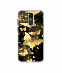 Amazon Brand - Solimo Designer Golden Butterfly Pattern UV Printed Soft Back Case Mobile Cover for Lava Z70