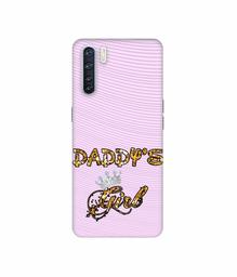 Amazon Brand - Solimo Designer Daddy's Girl in Glitter Pattern 3D Printed Hard Back Case Mobile Cover for Oppo F15