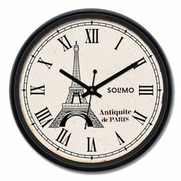 Amazon Brand - Solimo 12-inch Wall Clock - Wanderlust (Silent Movement)