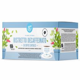 Amazon Brand- Happy Belly  Ristretto Decaffeinato- Decaffeinated  Roast & Ground UTZ Coffee in Nespresso compatible compostable capsules, 30 capsules (3x10)