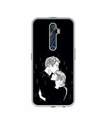 Amazon Brand - Solimo Designer Couples Standing in Rain UV Printed Soft Back Case Mobile Cover for Oppo Reno 2Z