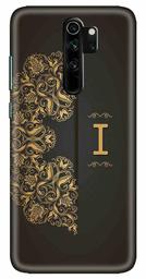 Amazon Brand - Solimo Designer Black Pattern Alphabet-I 3D Printed Hard Back Case Mobile Cover for Xiaomi Redmi Note 8 Pro