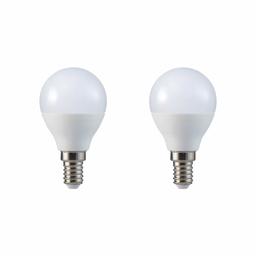 Umi by Amazon - Bombilla LED G45 con ampolla exterior P45 y casquillo Edison de rosca fina E14, 5,5 W (equivalente a 40 W), 15 000 horas, blanco cálido (2700 K) (paquete de 2)