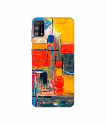 Amazon Brand - Solimo Designer Multicolor Squre Blocks 3D Printed Hard Back Case Mobile Cover for Samsung Galaxy M31