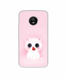 Amazon Brand - Solimo Designer Kitty UV Printed Soft Back Case Mobile Cover for Motorola Moto E4 Plus