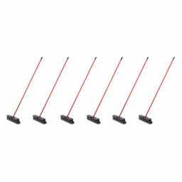 AmazonCommercial 18-inch Push Broom Kit, Medium Floor - 6-Pack