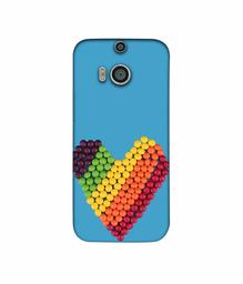 Amazon Brand - Solimo Designer Ball Heart 3D Printed Hard Back Case Mobile Cover for HTC One M8