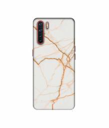 Amazon Brand - Solimo Designer White Marble 3D Printed Hard Back Case Mobile Cover for Oppo A91