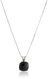 Collier avec pendentif en damier en or 14 carats (8 mm),Or blanc/noir.