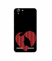 Amazon Brand - Solimo Designer Heart Shape Lady with Glitter 3D Printed Hard Back Case Mobile Cover for Lenovo Vibe K5 Plus