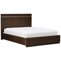 Amazon Brand – Rivet West, Mid-Century, Oak Platform Bed With Inlays, Queen (86