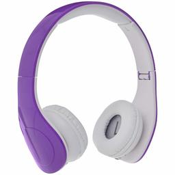 AmazonBasics Volume Limited Wired Over-Ear Headphones for Kids with Two Ports for Sharing, Purple