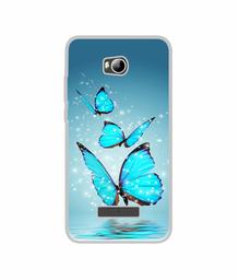 Amazon Brand - Solimo Designer Flying Butterflies UV Printed Soft Back Case Mobile Cover for Micromax Canvas Spark 3 Q385