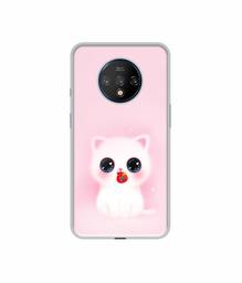 Amazon Brand - Solimo Designer Kitty UV Printed Soft Back Case Mobile Cover for OnePlus 7T