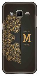 Amazon Brand - Solimo Designer Black Pattern Alphabet-M 3D Printed Hard Back Case Mobile Cover for Samsung Galaxy J2 (2017)