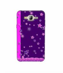 Amazon Brand - Solimo Designer Sparkling Stars 3D Printed Hard Back Case Mobile Cover for Samsung Galaxy J2 (2016)