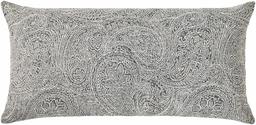 Amazon Brand – Ravenna Home Classic Paisley Throw Pillow - 24 x 12 Inch, Grey