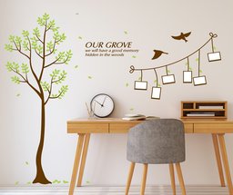 Amazon Brand - Solimo Wall Sticker for Living Room (Memories, Ideal Size on Wall:126 cm x 143 cm)