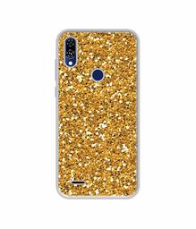 Amazon Brand - Solimo Designer Golden Sparkle UV Printed Soft Back Case Mobile Cover for Gionee F10