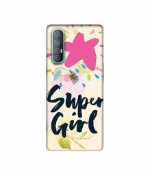 Amazon Brand - Solimo Designer Super Girl 3D Printed Hard Back Case Mobile Cover for Oppo Reno 3 Pro