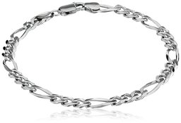 Pulsera de eslabones italianos de plata de ley para hombre