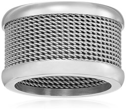 Ladies Stainless Steel Mesh Band 13mm Ring, Size 6