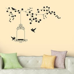 Amazon Brand - Solimo Wall Sticker for Bed Room (Little Birdies, Ideal Size on Wall: 115 x 95Â  cm)